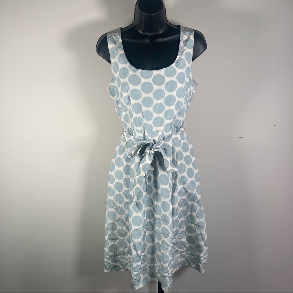 Banana Republic sky Blue polka dot dress